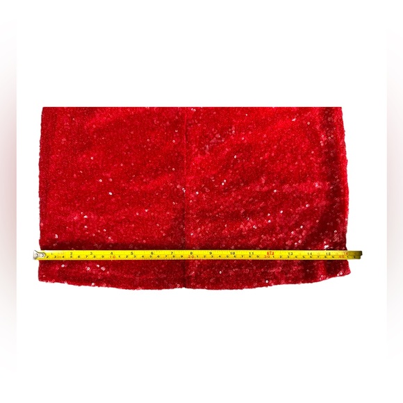 CELEBRITY FASHION® by HERA COLLECTION, Red Sequin Dress, Size L - Picture 9 of 10